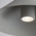 Arisha Minimalist Cone Metal Pendant Light, Grey