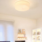 Valentina Modern Cream LED Flush Mount Ceiling Light Glass Study Bedroom