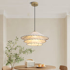 Ritta Boho Decorative LED Pendant Light Yellow Fabric Bedroom Restaurant