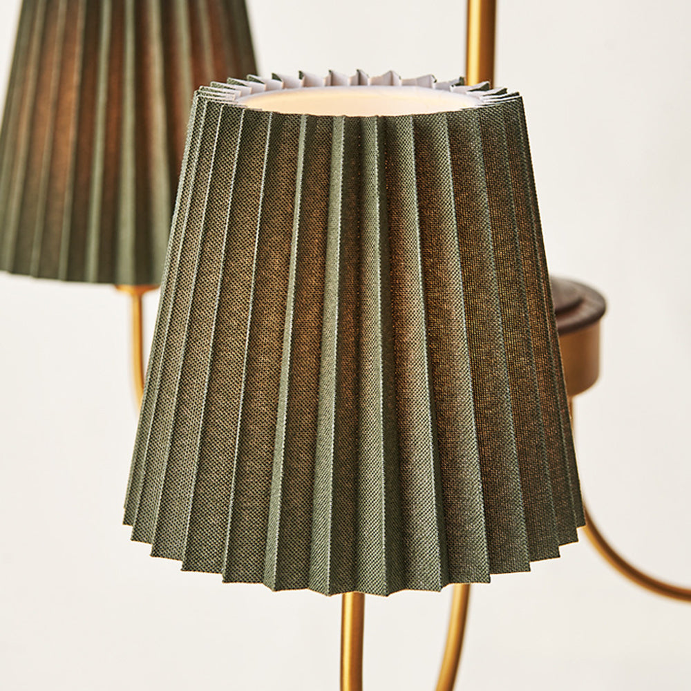 Silva Modern Retro Fabric Chandelier, White/Green