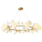 Olivia Luxury Minimalist Chandelier Creative Leaf Glass Living Room