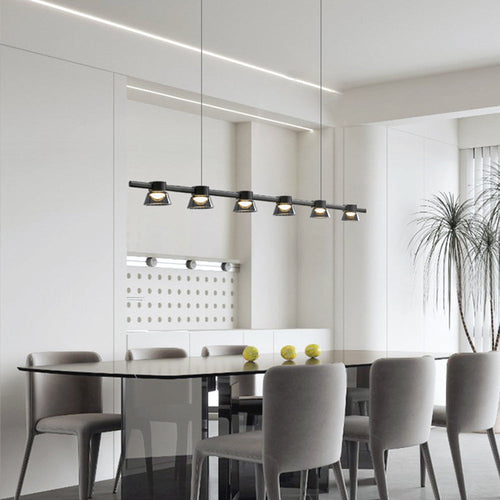 Arisha Modern Linear Metal Pendant Light,Black