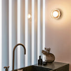 Ray Modern Mini Bubble Metal/Glass Outdoor Wall Lamp, Transparent