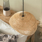 Juno Rustic Rattan Pendant Light Living Room