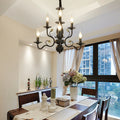 Silva Chandelier  Rustic Glass Living Room Bedroom