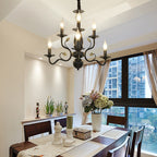 Silva Chandelier  Rustic Glass Living Room Bedroom