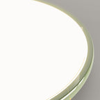 Muto Retro Circle Flush Mount Ceiling Light White Metal Bedroom