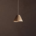 Ritta Pleated Pendant Light Wabi Sabi, Metal/Fabric, Living Room