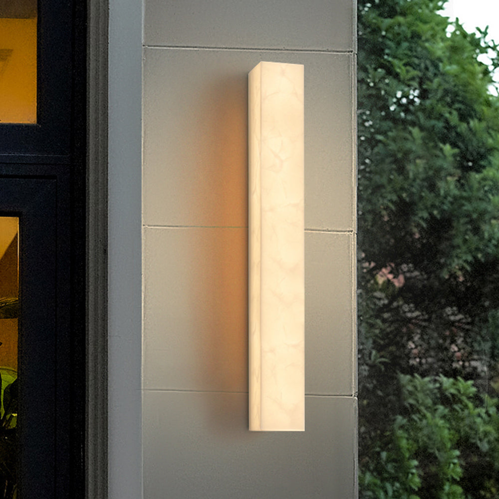 Ayen Modern Rectangular  Outdoor Wall Lamp, White