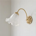 Arisha Retro LED Indoor Wall Lamp Gold  Glass  Flower-shaped Design  Bedroom
