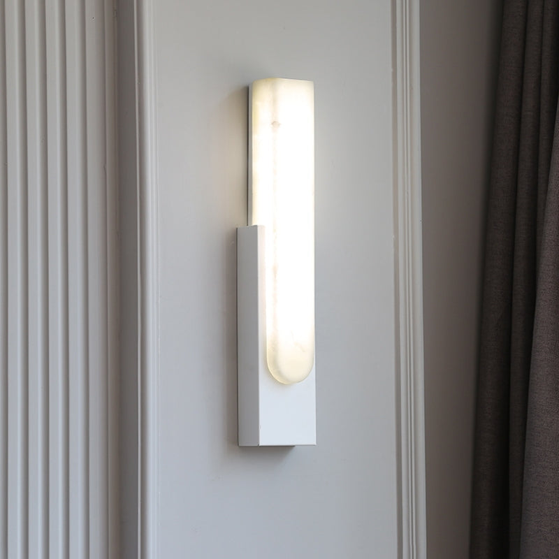 Arisha Modern Rectangular Stone Metal Wall Lamp