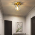 Kristy Luxury Diamond Metal/ Flush Mount Ceiling Light, Gold