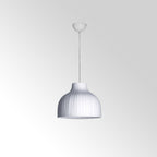 Ritta French Vintage White Pendant Light, Synthetic Silk
