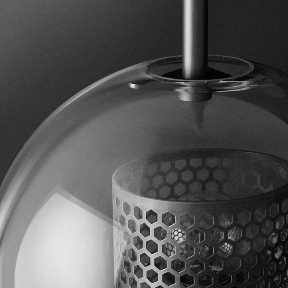 Kiri Industrial Classy Global Clear Glass Wall Lamp