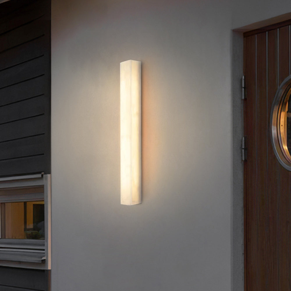 Ayen Modern Rectangular  Outdoor Wall Lamp, White