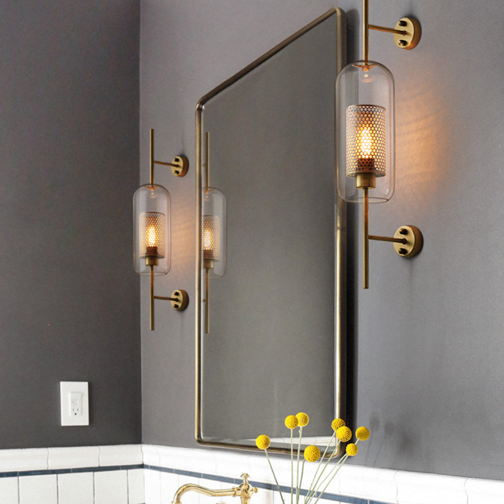 Kiri Industrial Classy Global Clear Glass Wall Lamp