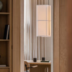 Ritta Cylinder Pendant Light, Lantern, Fabric, Japanese