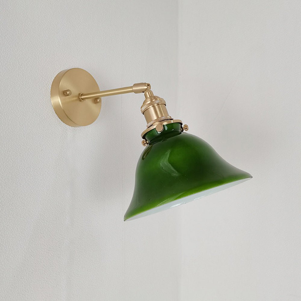 Tiffany Vintage Foldable  Wall Lamp, Green/White