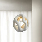 Avi Modern Metal/Resin White/Black Pendant Light