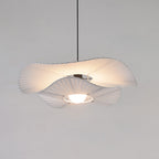 Ritta Modern Nordic Cloth/Metal Shell Pendant Light, White