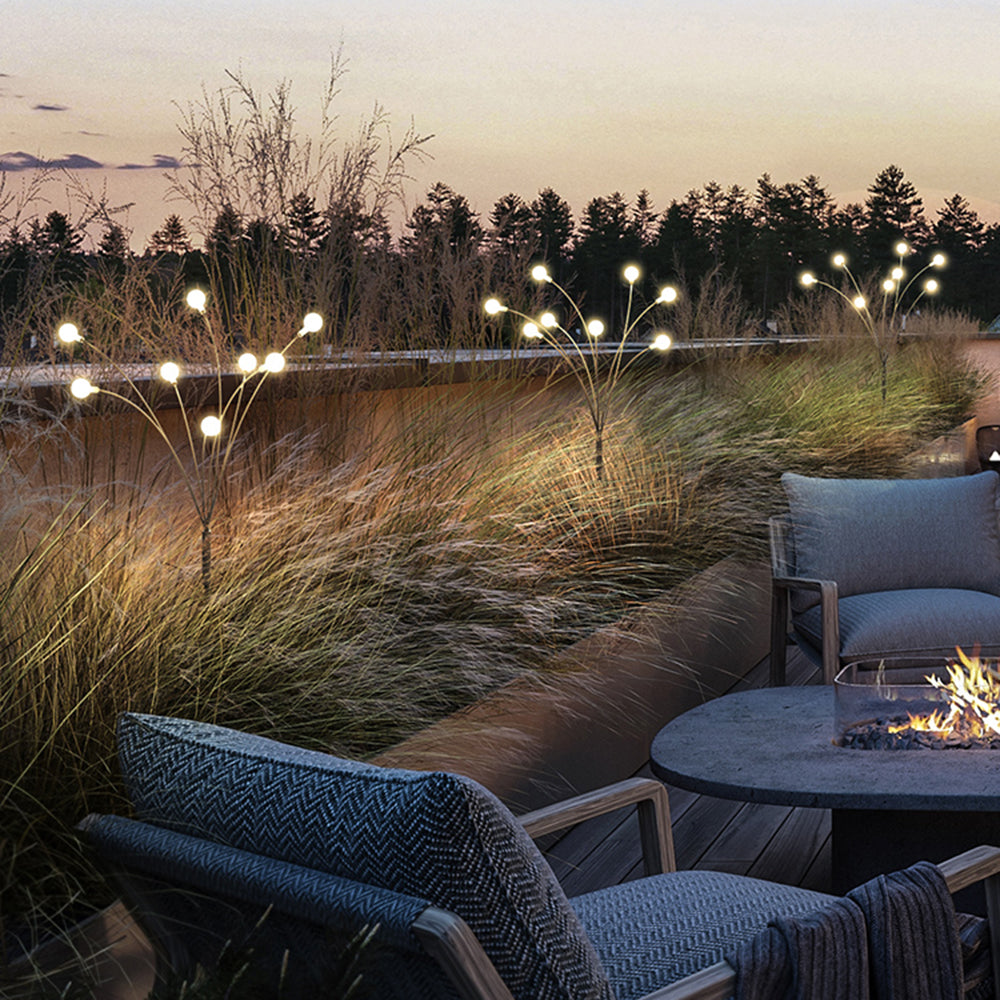 Ray Modern Metal Firefly Multi Lamp holder Outdoor Decoration Post Light