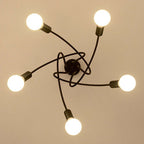 Arisha Modern Linear Curve Metal Ceiling Light, Dining Room/Living Room