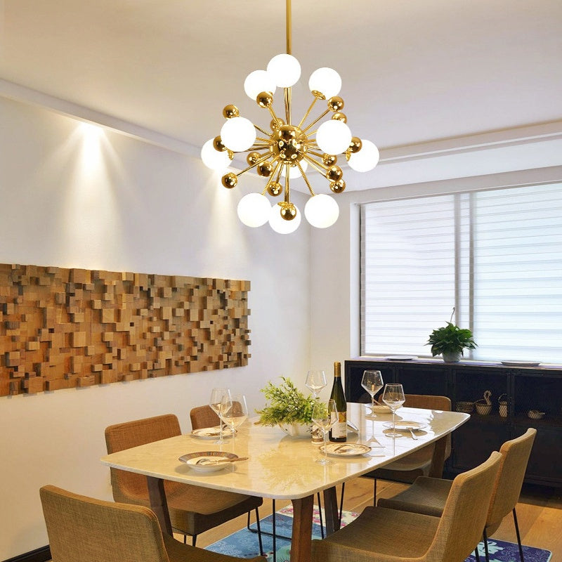 Silva Modern LED Chandelier Gold Glass Living/Dining Room/Bedroom