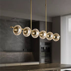 Kristy Modern Luxury metal/Glass Pendant Light, Gold
