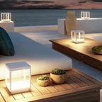 Ferra Contemporary Solar Rechargeable Outdoor Floor Lamp