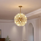Aurora Chandelier Dickinson Gold Crystal Starburst