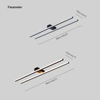 Arisha Modern Minimaliste Flush Mount Ceiling Light, Double-Linear