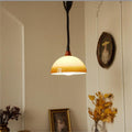 Valentina Retro LED Round Pendant Light Adjustable Brown Dining Room