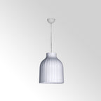 Ritta French Vintage White Pendant Light, Synthetic Silk