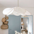 Ritta Pendant Light Vintage Rustic Wabi Sabi, Fabric, White/Brown