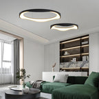 Arisha Pendant Light Rond Modern,  Black/White, Dining Room