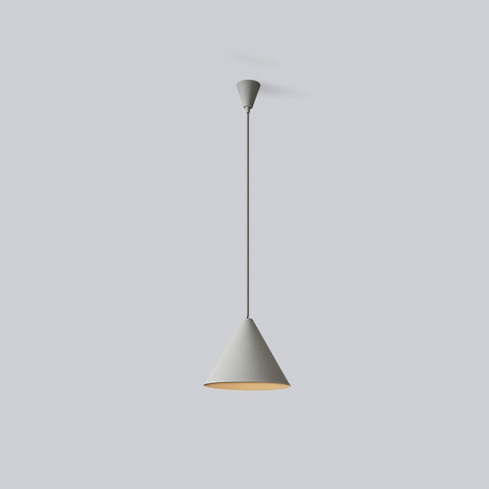 Arisha Minimalist Cone Metal Pendant Light, Grey