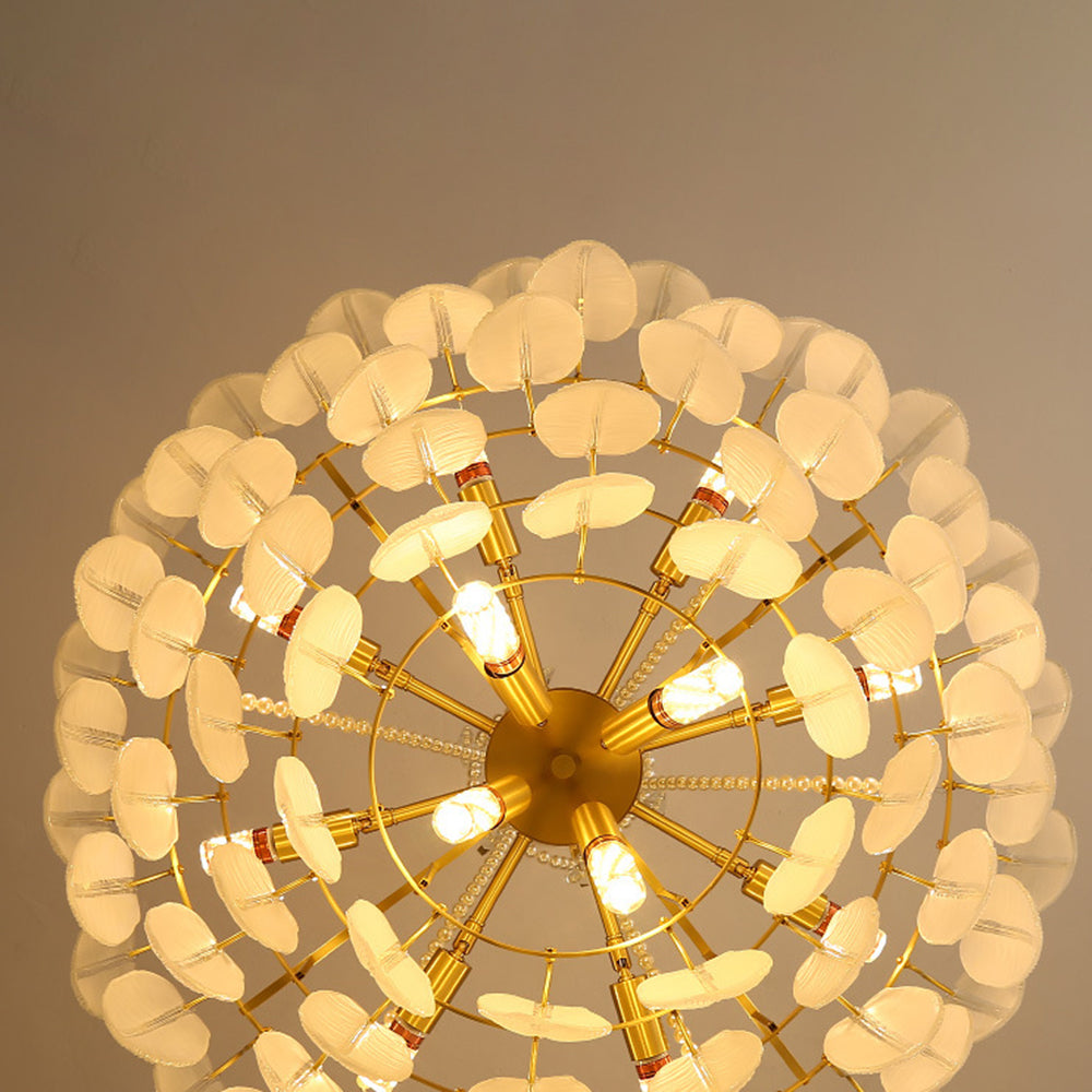 Kristy Elegant Pearl/Glass/Metal Chandelier, White
