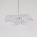Ritta Modern Nordic Cloth/Metal Shell Pendant Light, White