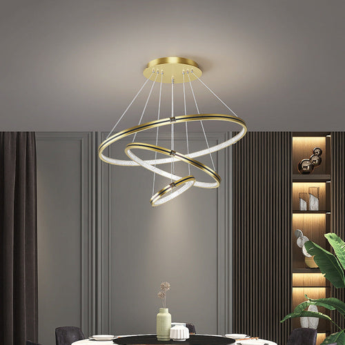 Arisha LED Rings Adjustable Pendant Light For Living Room &Dining Room