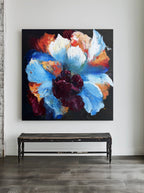 Vibrant Floral Explosion Abstract Painting