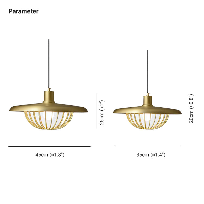 Arisha Modern Nordic Dome Pendant Light, Gold/Brown/Grey/Brown/Wood