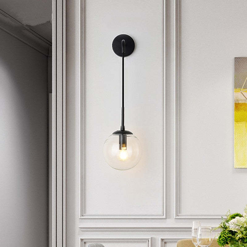 Valentina  Glass Ball Nordic LED Wall Reading Lamp Single Head