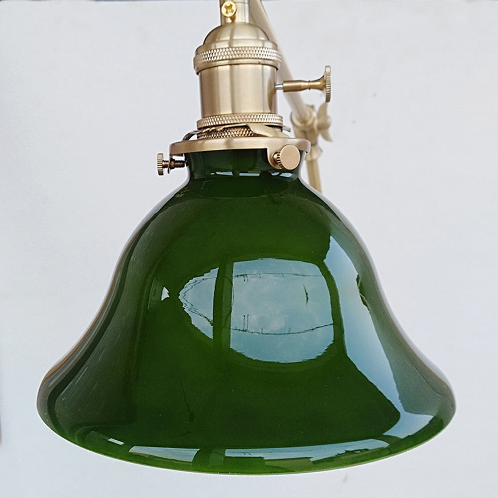 Tiffany Vintage Foldable  Wall Lamp, Green/White