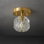 Kristy Luxury Diamond Metal/ Flush Mount Ceiling Light, Gold