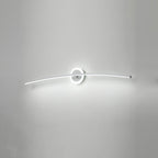 Arisha Modern Linear Metal Wall Lamp, White