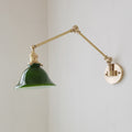 Tiffany Vintage Foldable  Wall Lamp, Green/White