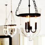 Silva Pendant Light Glass Black Industrial  LED  Living Room