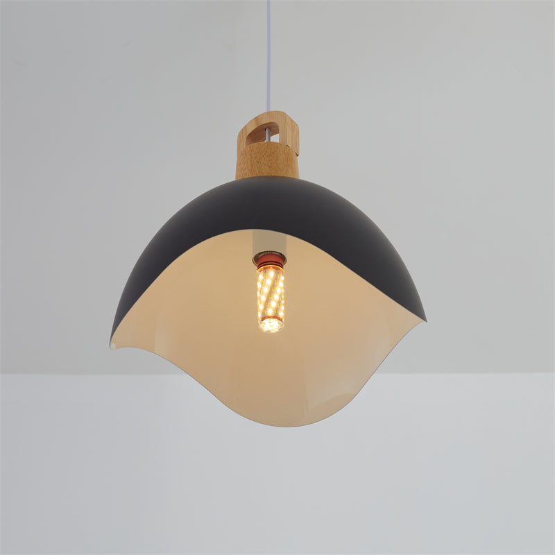 Valentina Colorful Shade Single Pendant Lights, Wood & Metal