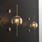 Kiri Industrial Classy Global Clear Glass Wall Lamp