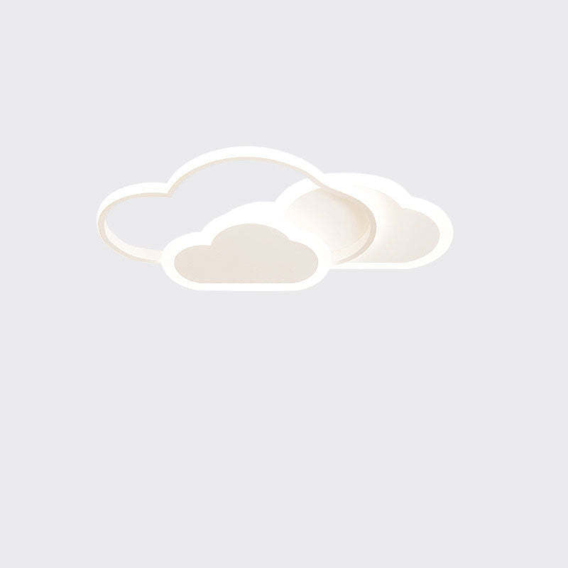 Arisha Modern Ceiling Light Hollow, Cloud Shape, White/Pink